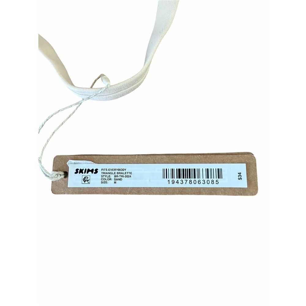 Skims Fits Everybody Triangle Bralette Sand (Beige/Nude) Medium - Picture 6 of 6